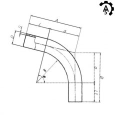 Отвод ОГ 4° 1020(12 К52)-1,2(1,5)-0,6-5DN 850х850 в изоляции ПК-40